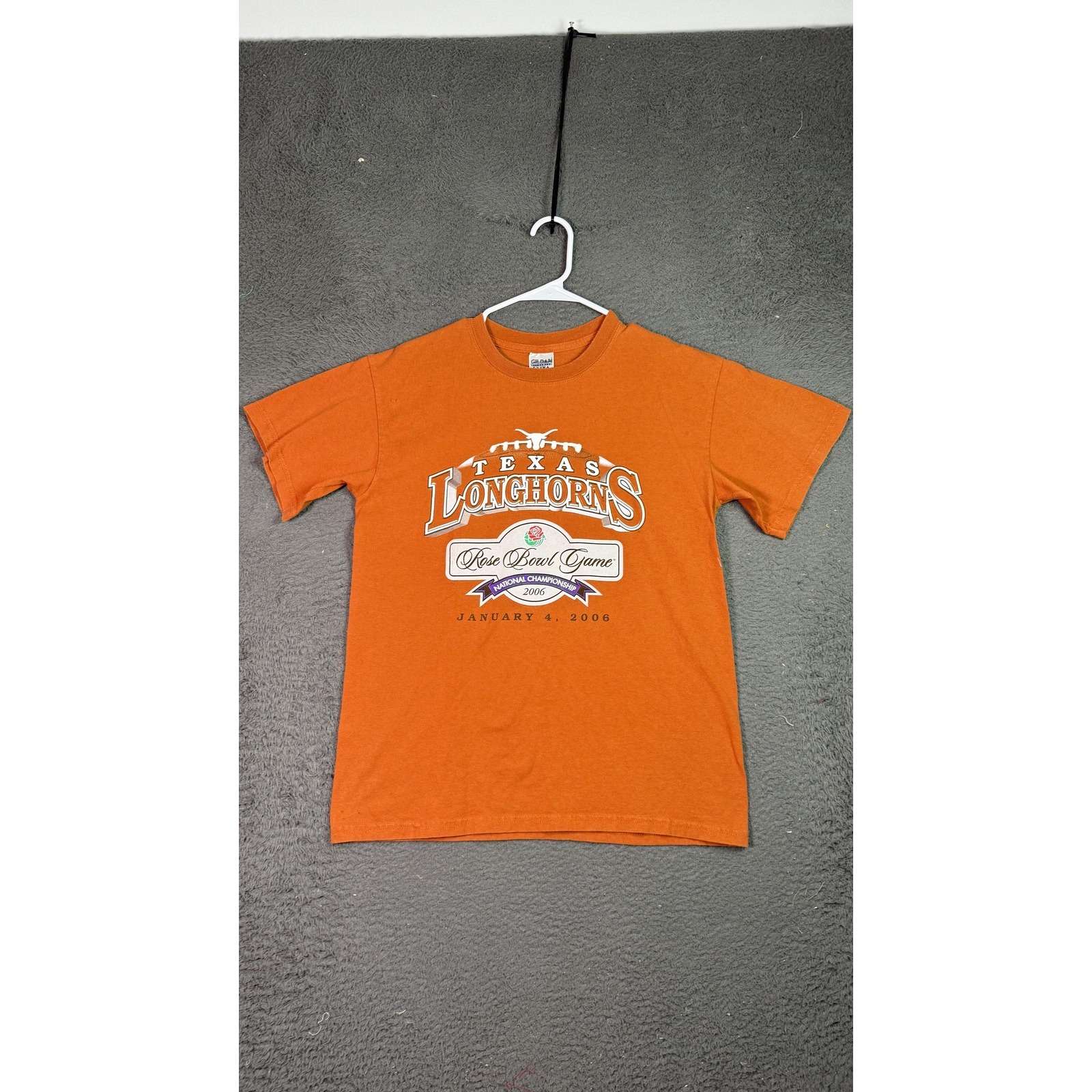Texas Longhorns Shirt Mens Medium Orange Ncaa Football Rose Bowl Game 2006 Tee